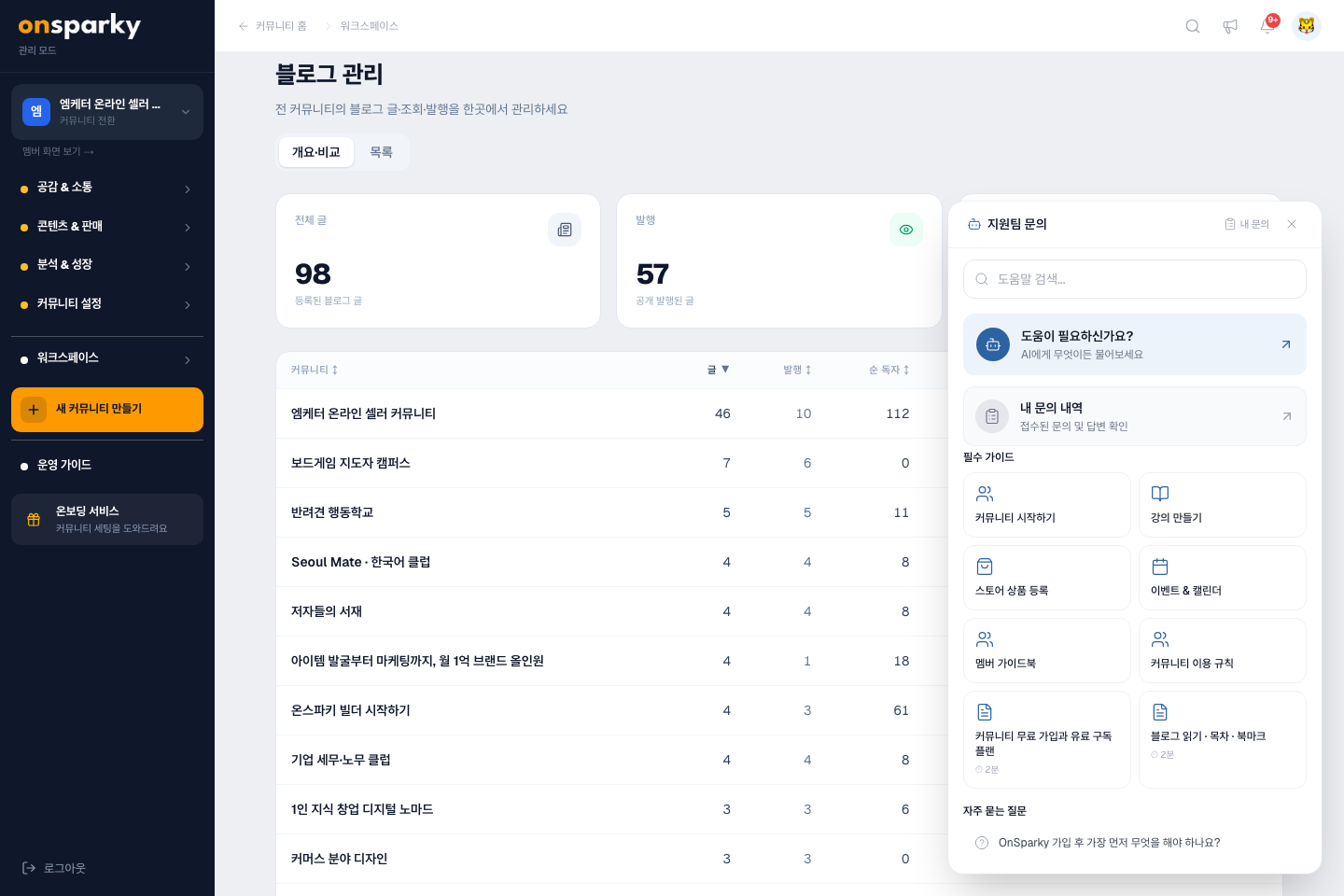 지원팀 문의 — AI 어시스턴트